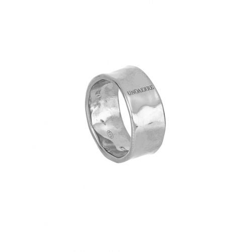 Anello Donna Unoaerre Argento 925 Lucido Fascia Martellato 510303
