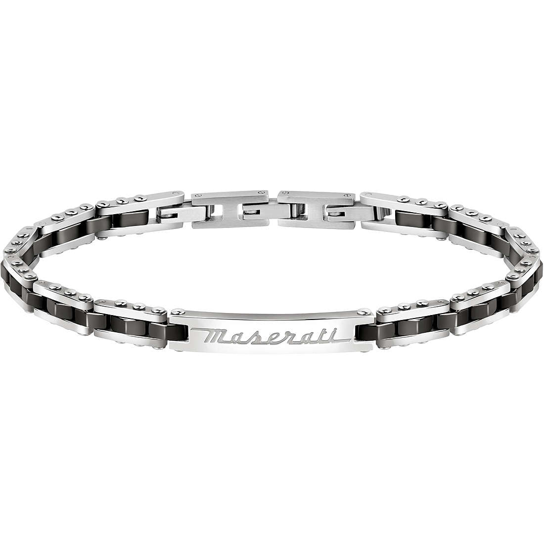 Bracciale Uomo Maserati Acciaio e ceramica nera  JM220ASR06