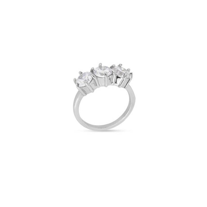 Anello Donna Liu Jo Trilogy Acciaio Lucido Zirconi Bianchi LJ2576M14CV