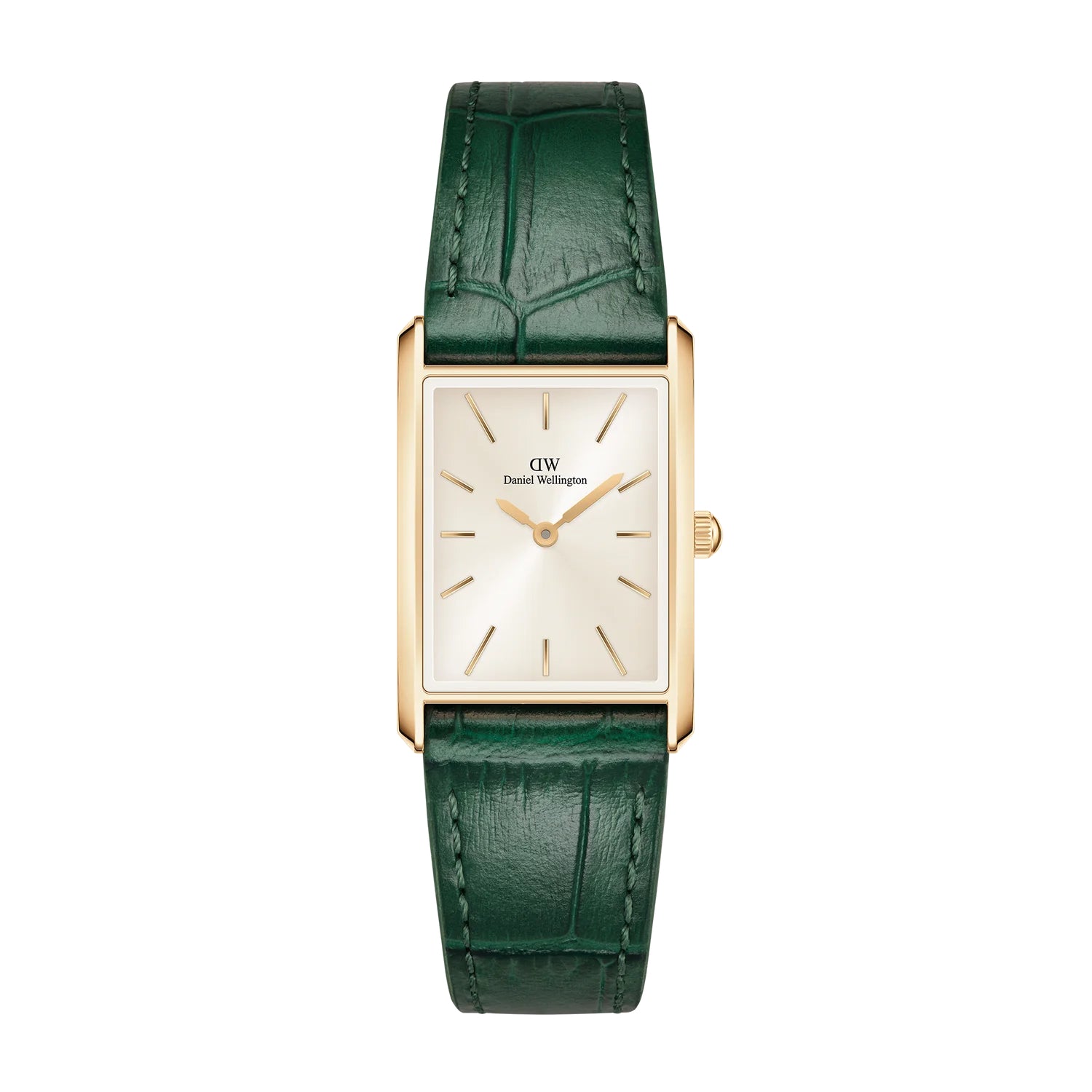 Orologio Unisex Daniel Wellington Acciaio Dorato Bound Pelle Verde 32x22 mm DW00100695