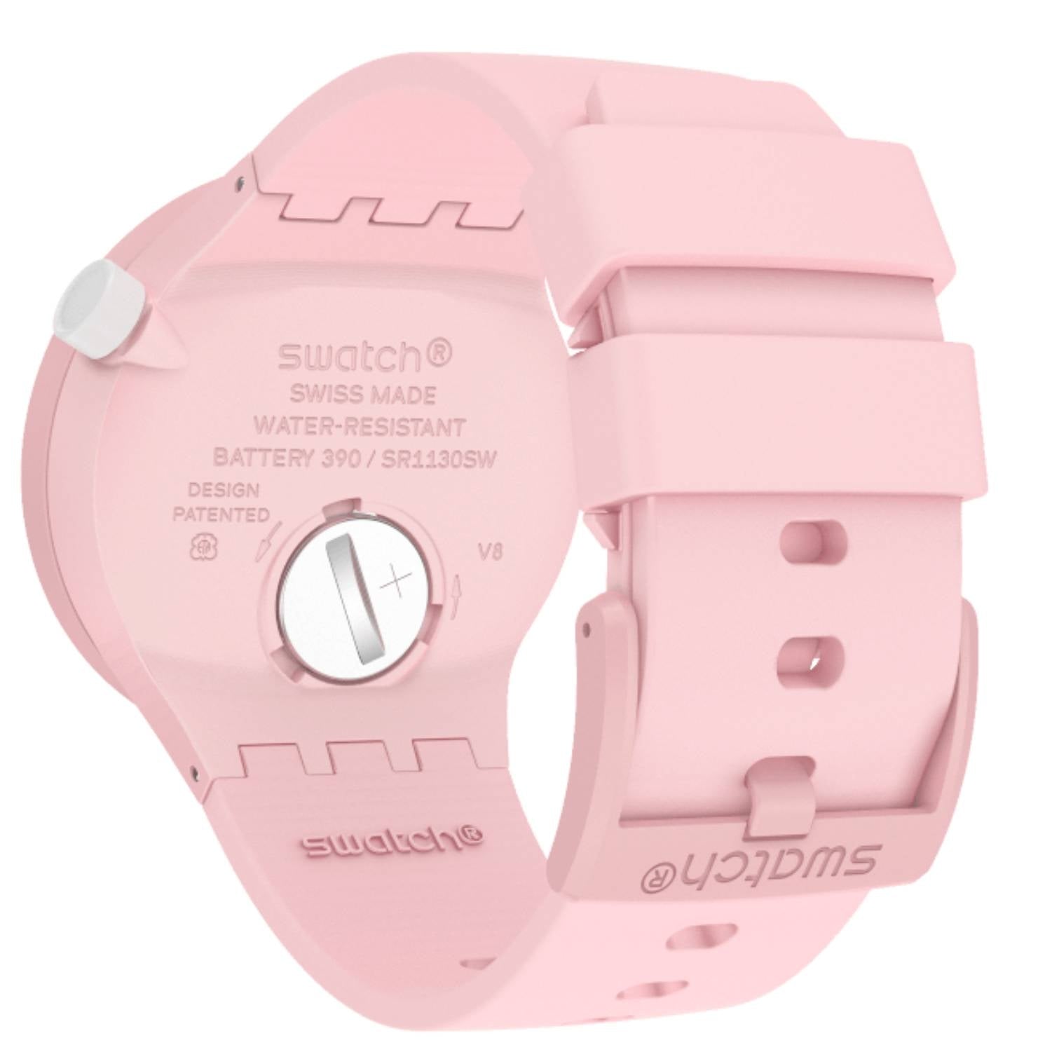 Orologio Donna Swatch Gomma Quarzo Solo Tempo Bioceramic Scheletrato SB03P100