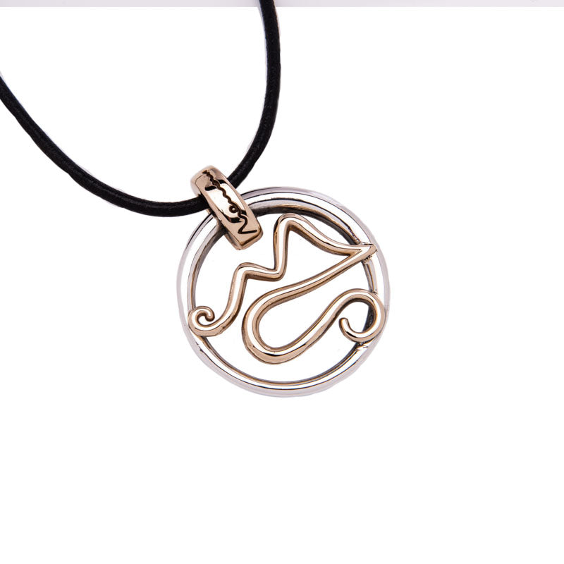 Collana Donna Nemoris Argento 925 Bronzo Rosè Vesuvio Golfo Laccio Cuoio GCG01