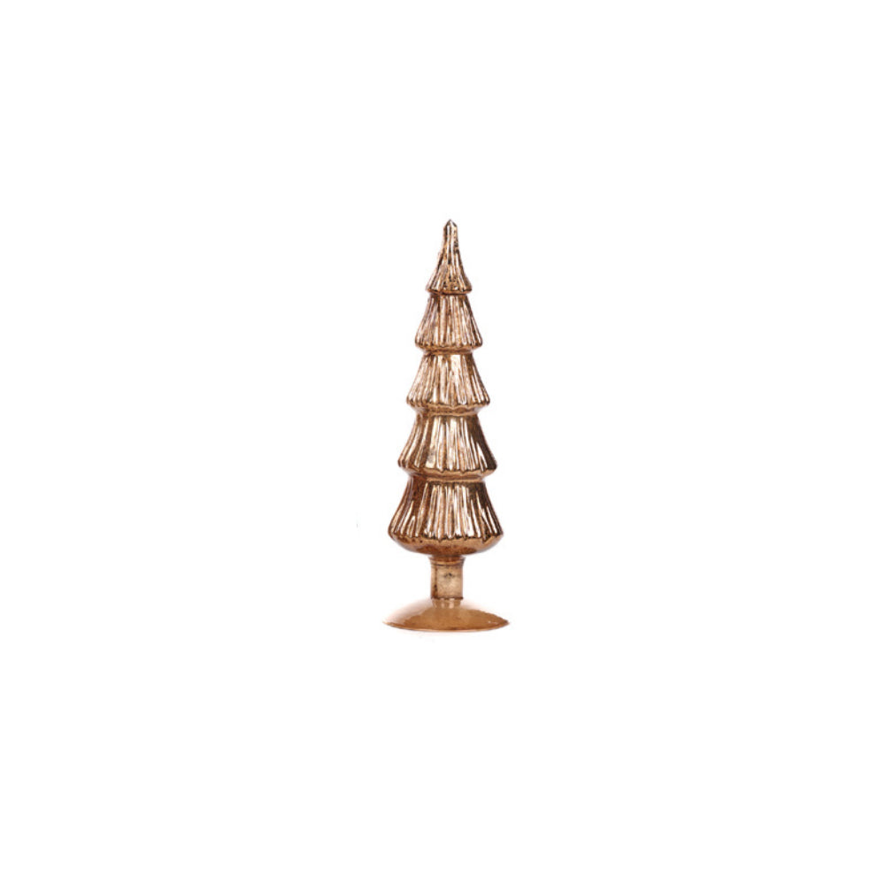 Goodwill Albero Natale Vetro Brown Lucido Lavorato P 29282/3