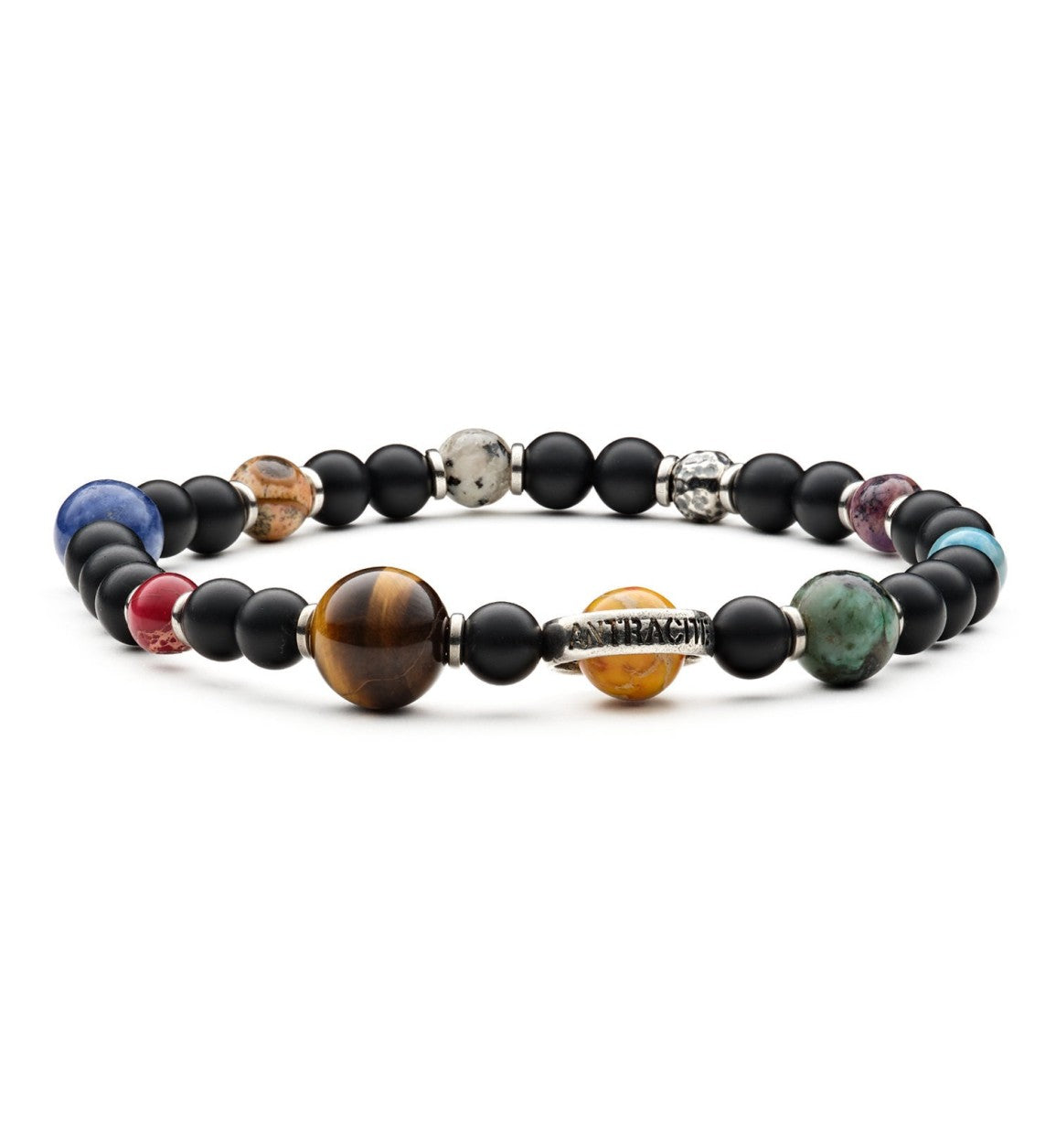 Bracciale Uomo Antracite Con Pietre Universum Big