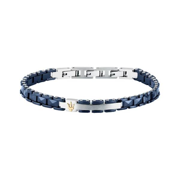 Bracciale Uomo Maserati Acciaio Ceramica Blu JM426ATZ96