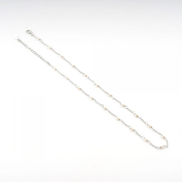 Collana Donna Cameo Italiano Argento Bianco 925 Perline CCP45-B