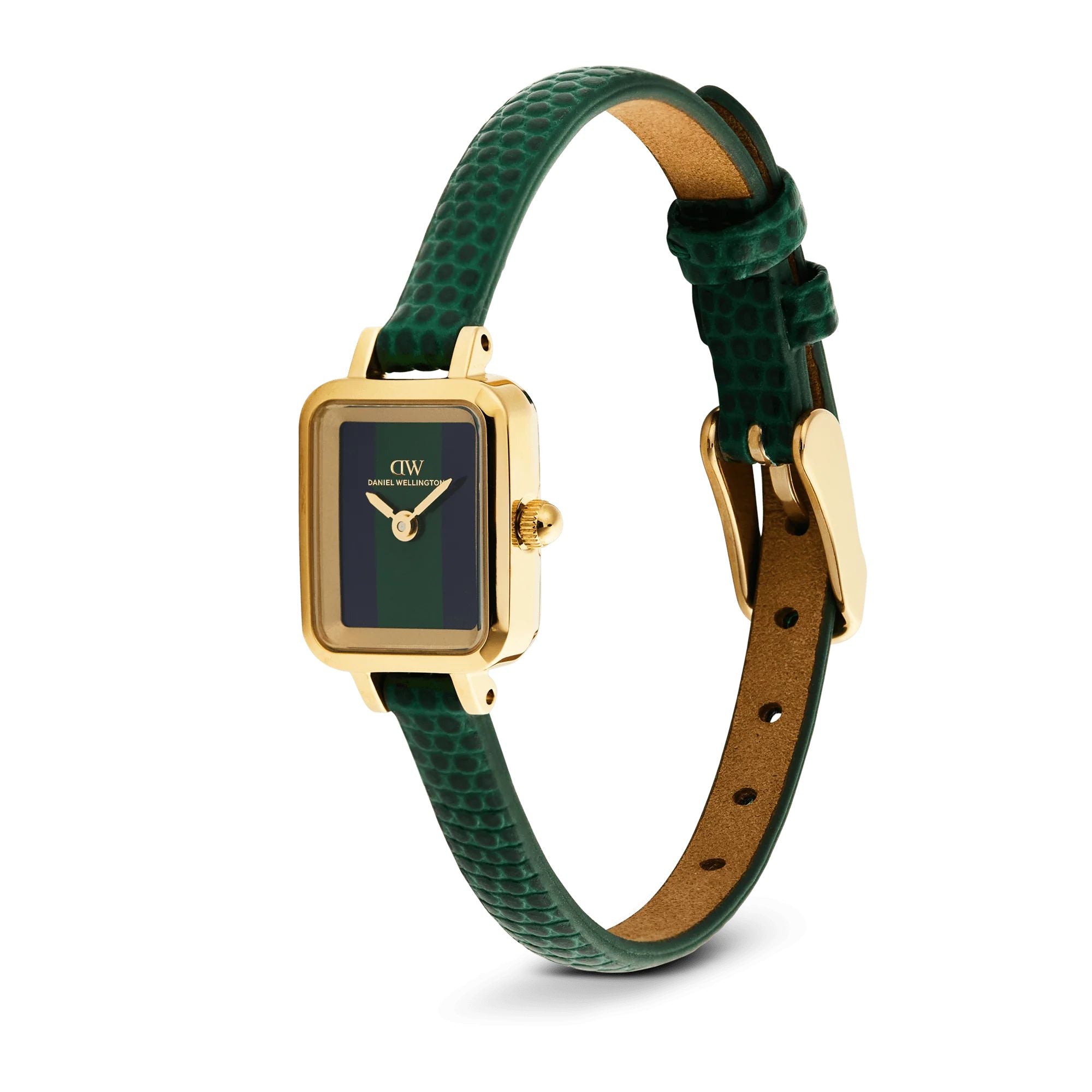 Orologio Donna Daniel Wellington Quadro Mini Pelle Verde Lizard Warwick DW00100958