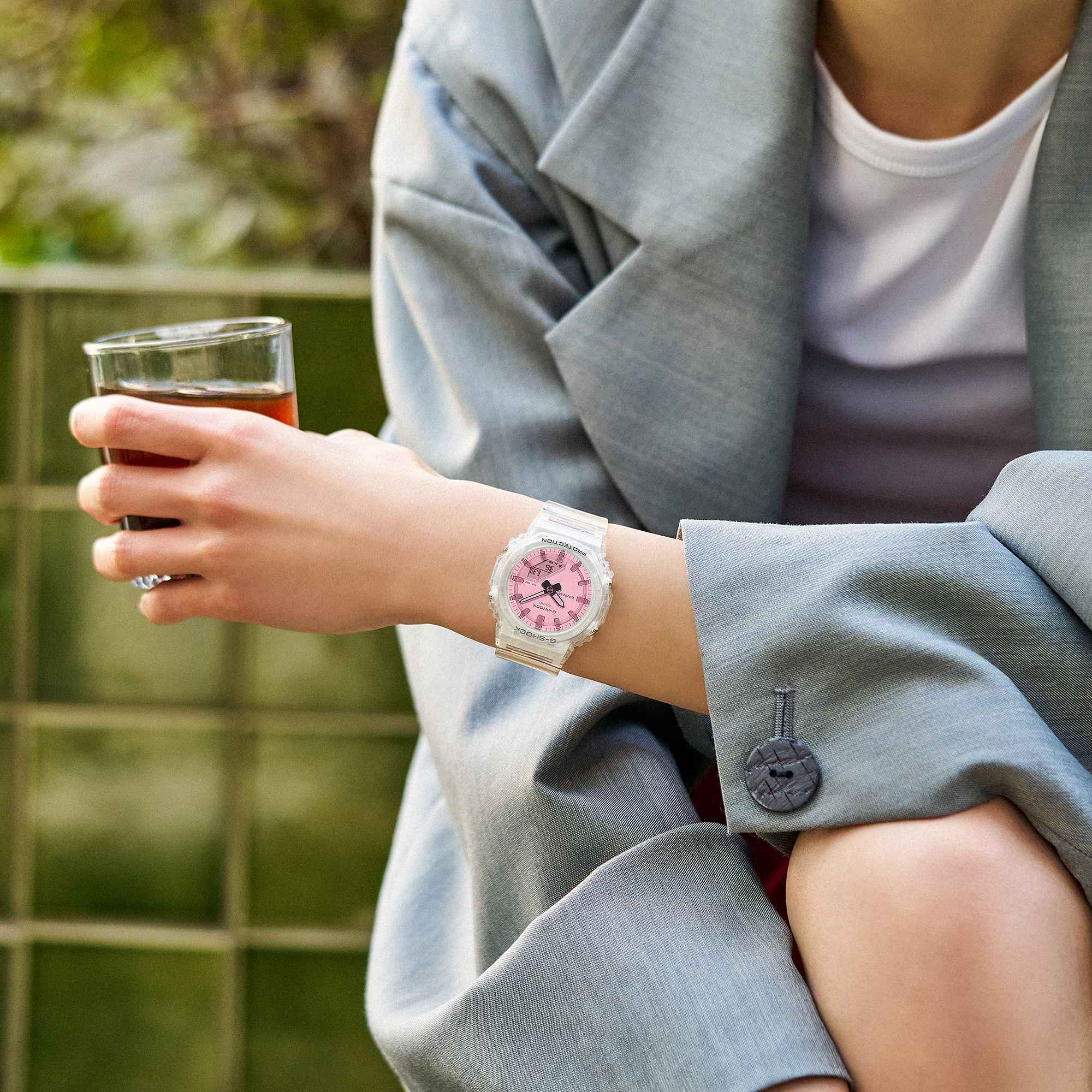 Orologio Donna Ragazza Casio G-SHOCK Trasperente Rosa GMA-P2100SR-1AER
