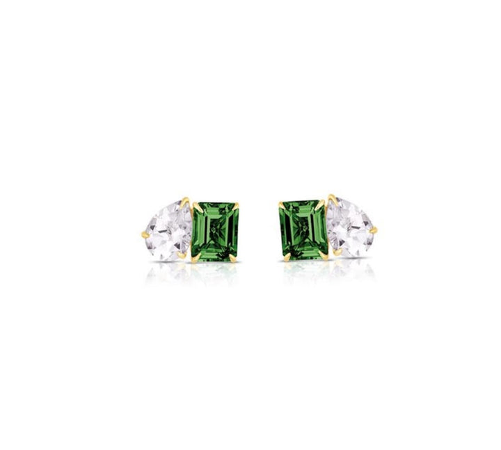 Orecchini Donna Liu Jo Acciaio dorato Lucido Zirconi Verde LJ2559