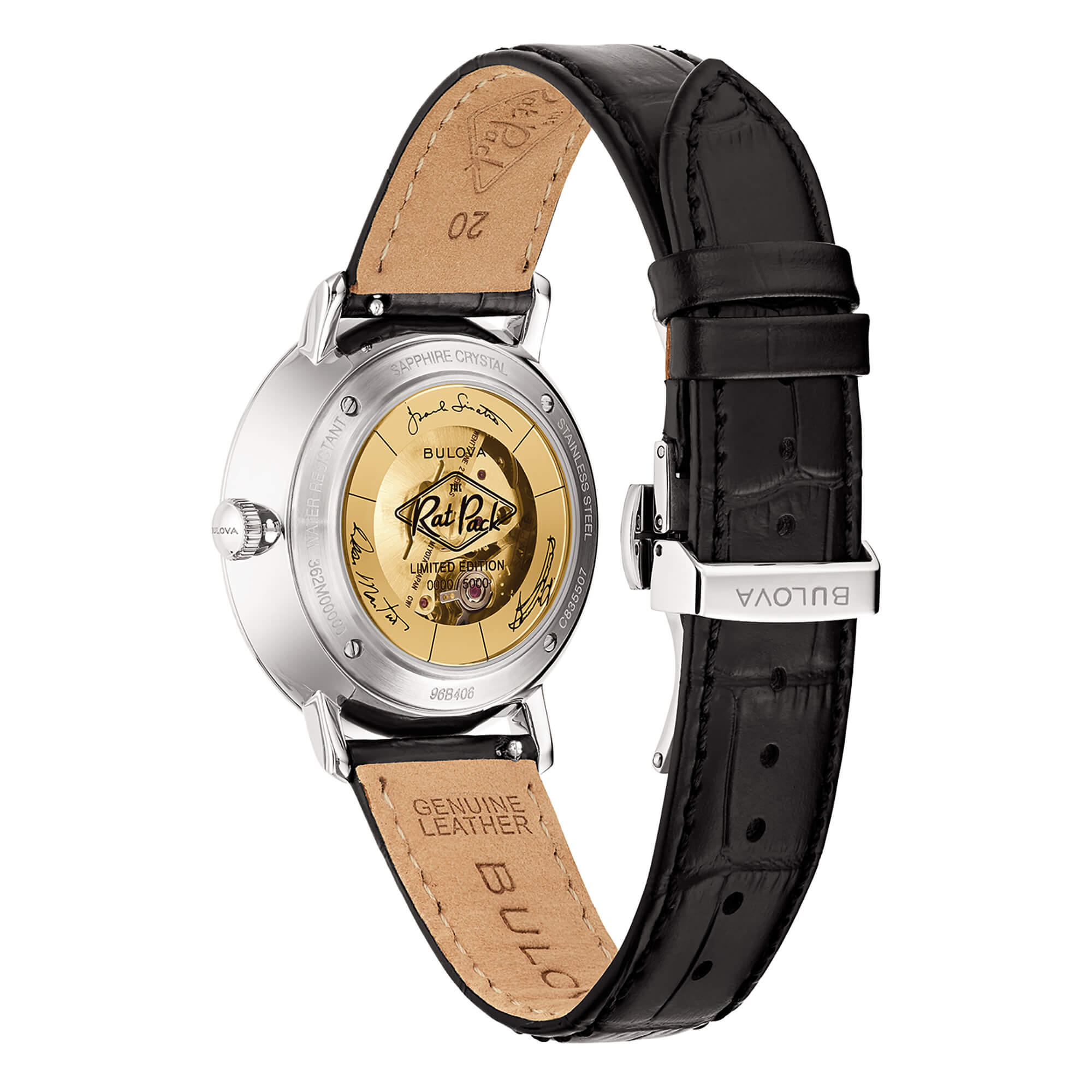 Orologio Uomo Bulova Automatico Frank Sinatra Rat Pack Limited Edition 96B406