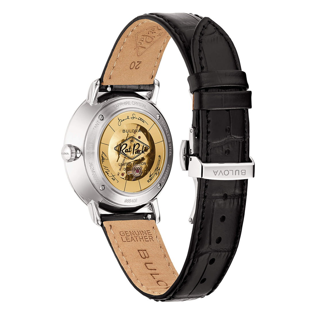 Orologio Uomo Bulova Automatico Frank Sinatra Rat Pack Limited Edition 96B406
