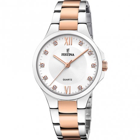 Orologio Donna Festina Al Quarzp Solo Tempo Zirconi Bianchi F20612/1