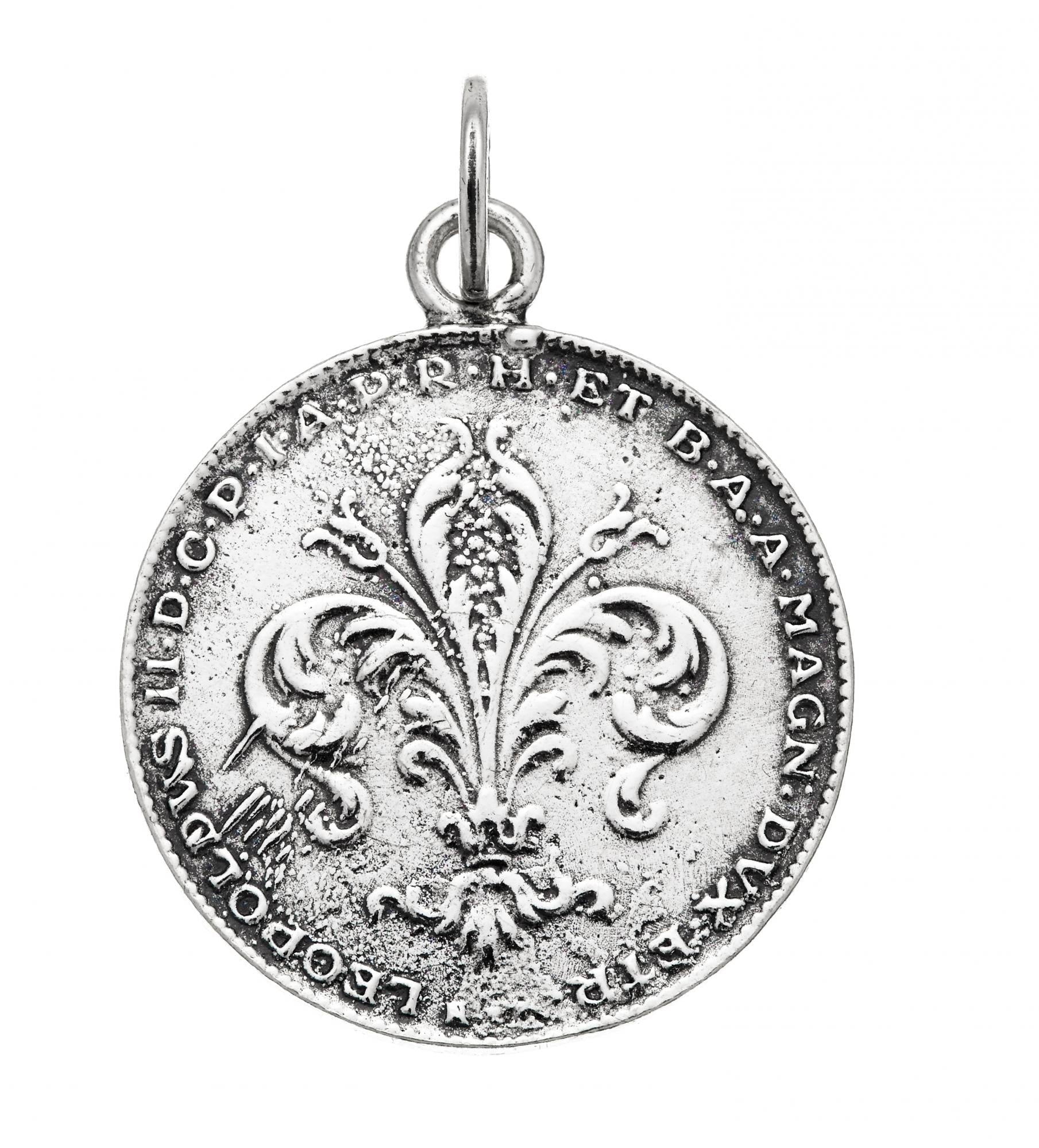 Charm Unisex Giovanni Raspini Argento 925 Giglio Fiorentino Realizzato A Mano 09453