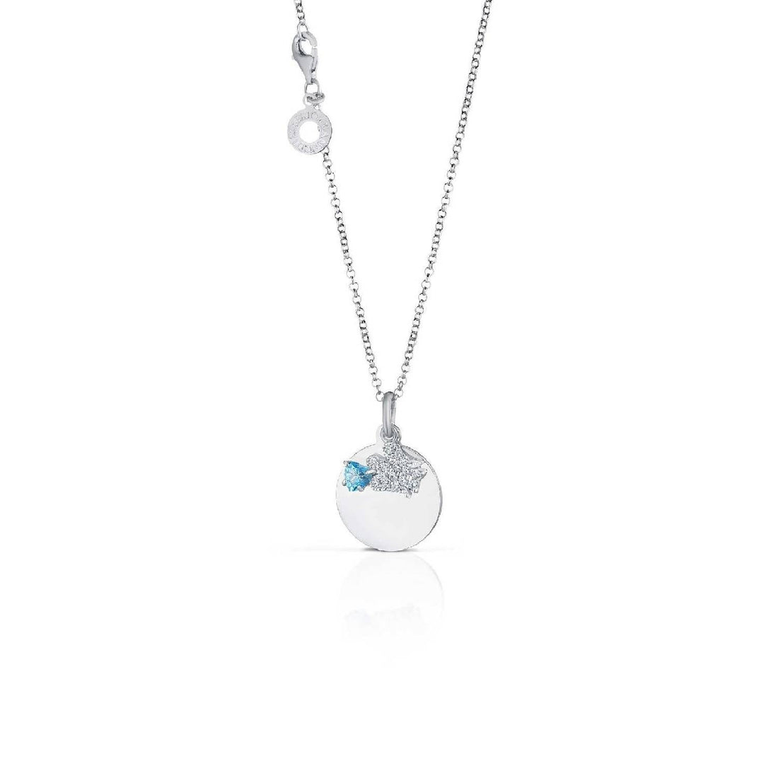 Collana Donna Argento 925 Roberto Giannotti Angelo Zirconi Topazio Blu Bianco