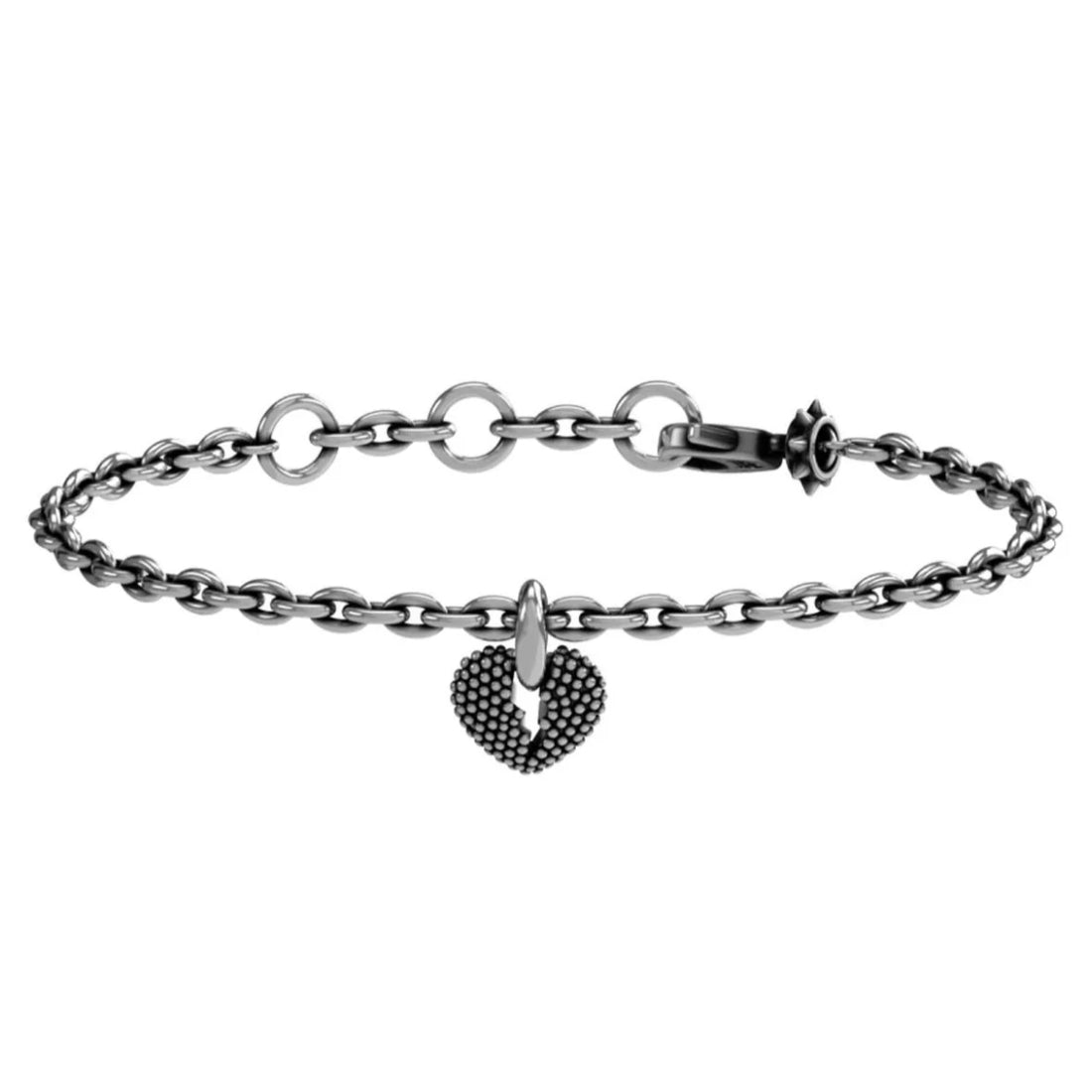 Bracciale Unisex John Richmond Cuore Spezzato Bronzo Argentato JRBB01BW