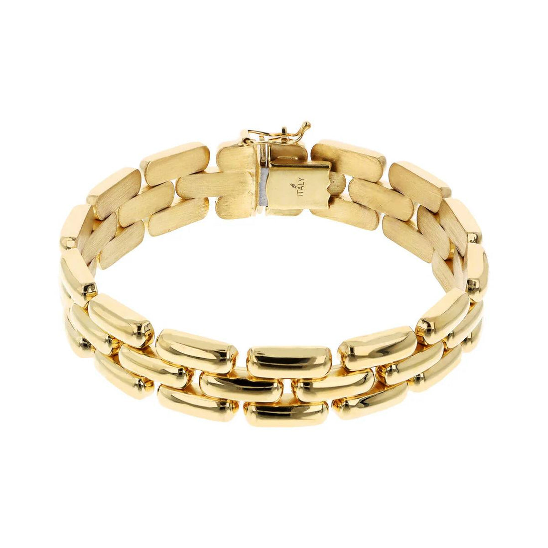 Bracciale Catena Pantera Superficie Liscia in lega placcata oro giallo 18kt  WSET00744.YG-19