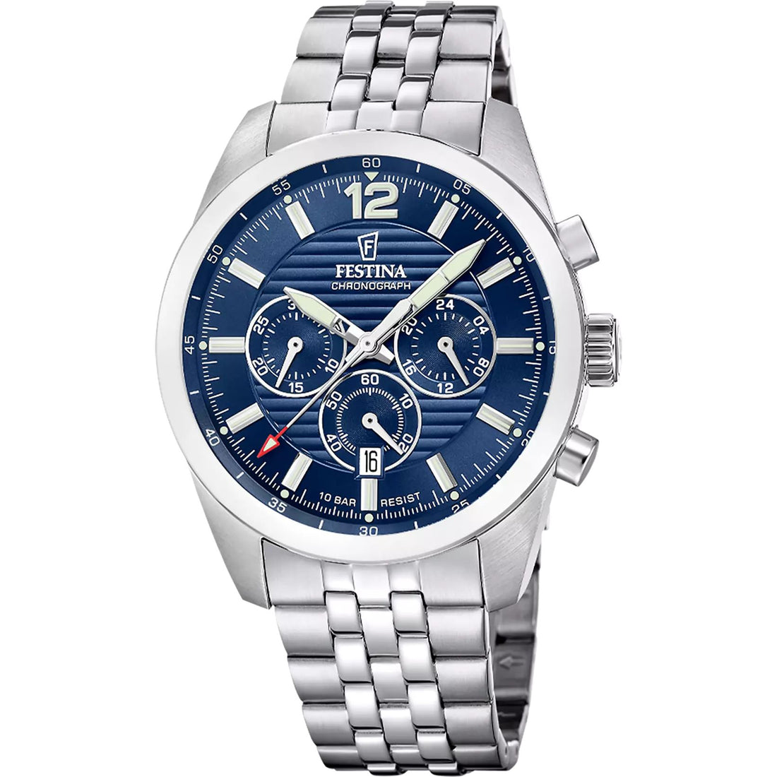 Orologio Uomo Festina Acciaio Quarzo Data Cronografo Blu F20742/1