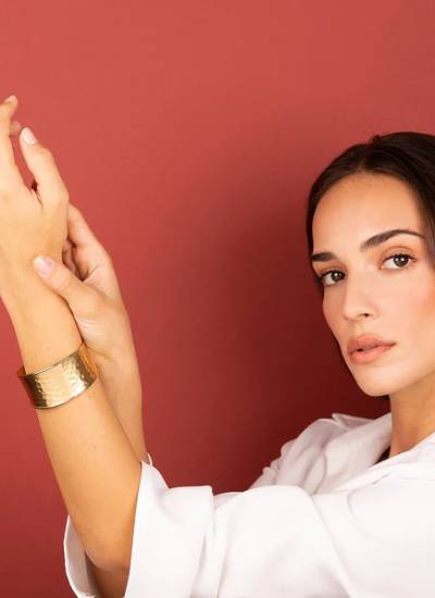 Bracciale Donna Etrusca Rigido a Fascia In Lega Placcata Oro Giallo 18kt WSET00422.YG