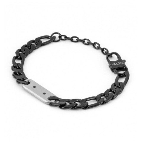 Bracciale Uomo 4US Cesare Paciotti acciaio Nero con centrale  4UBR4389