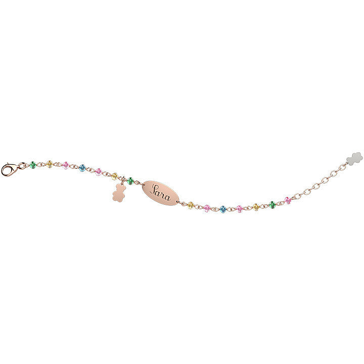 Bracciale Bambino Nanàn Con Charms Argento 925 Personalizzabile Con Nome NAN0241