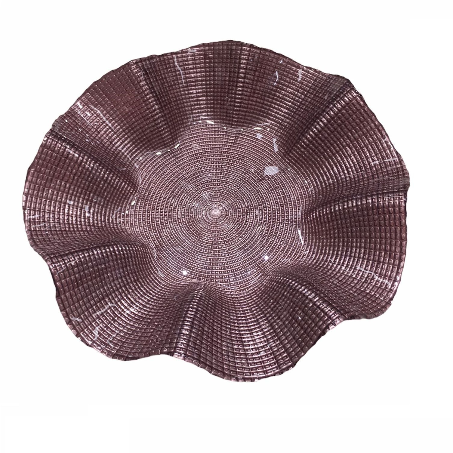 Centrotavola cristallo Onlylux Mosaico Rosa antico cm 34 OL02500