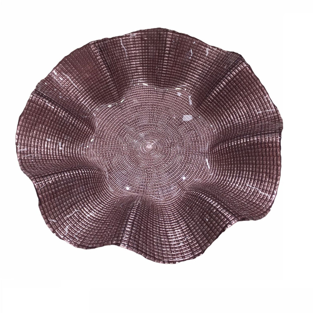 Centrotavola cristallo Onlylux Mosaico Rosa antico cm 34 OL02500