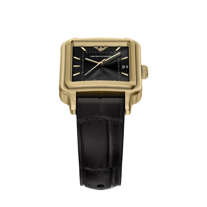 Orologio Uomo Emporio Armani Quarzo Data Nero Cinturino Pelle Nero AR11757