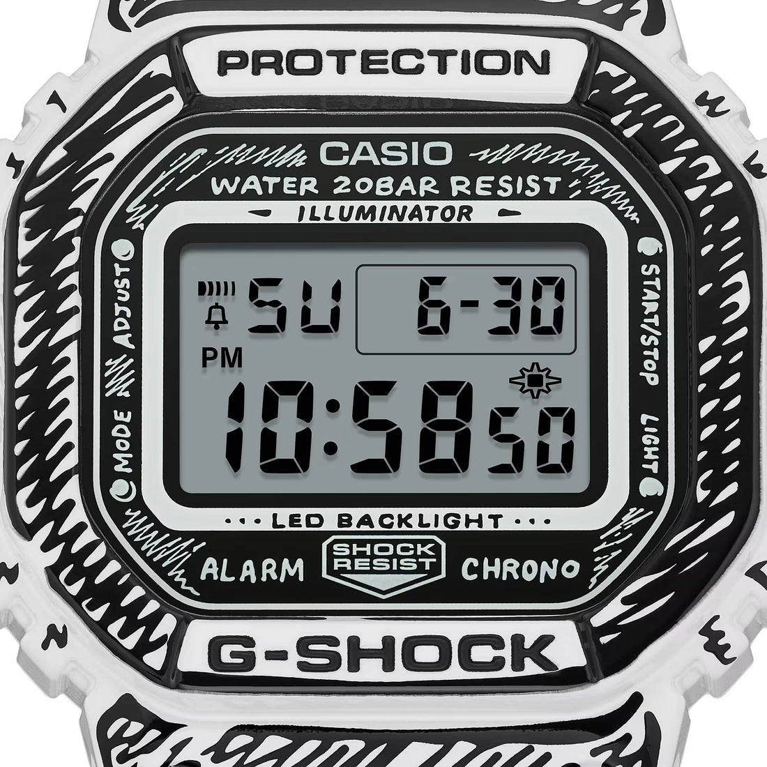 Orologio Uomo Casio G-SHOCK X Joshua Vides Bianco Digitale DW-600JV-7ER