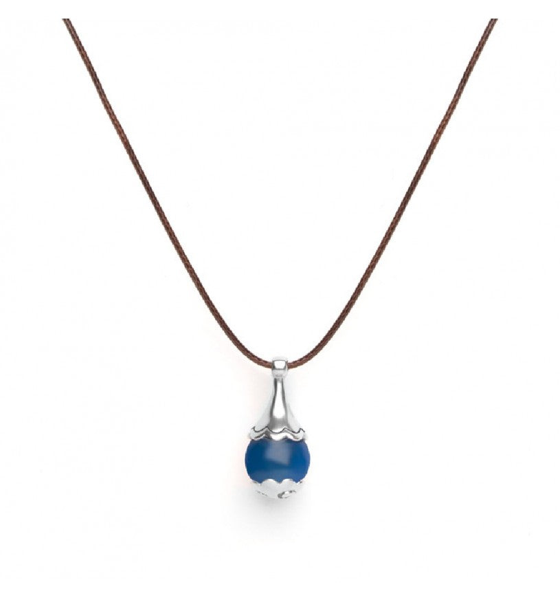 Collana Unisex Tamashii Ciondolo Ear-Drops Agata Blu NHS1800-18