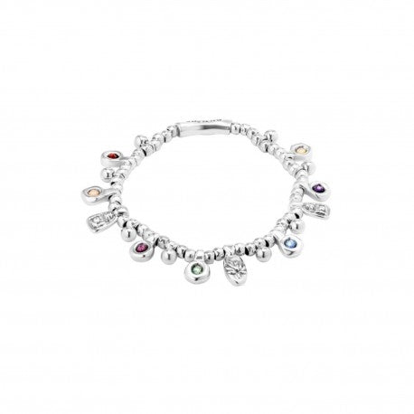 Bracciale Donna Uno De 50 Color Argento Con Cristalli Multicolore