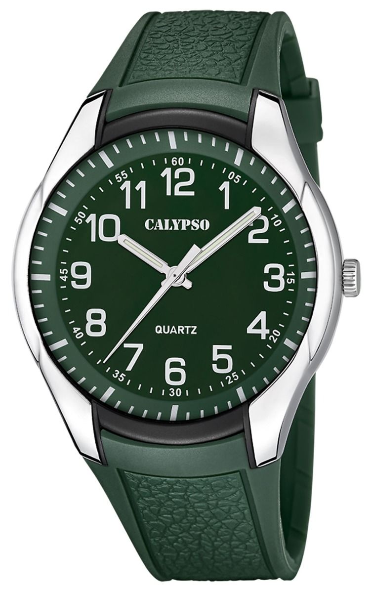 Orologio Uomo Calypso Gomma Quarzo Solo Tempo Acciaio verde K5843/3