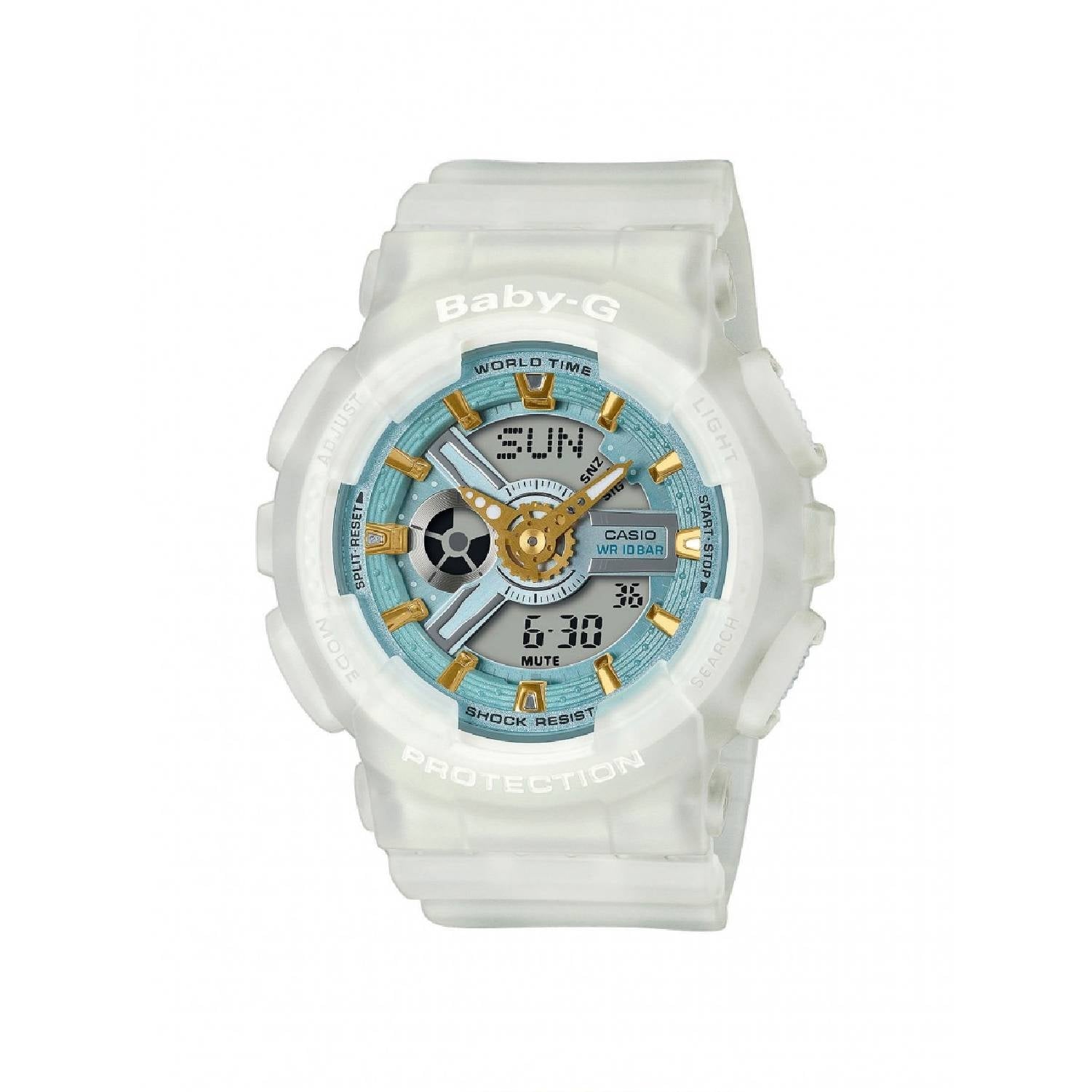 Orologio Donna Bambina Casio GSHOCK BABY G Analogico Digitale Trasparente Dorato