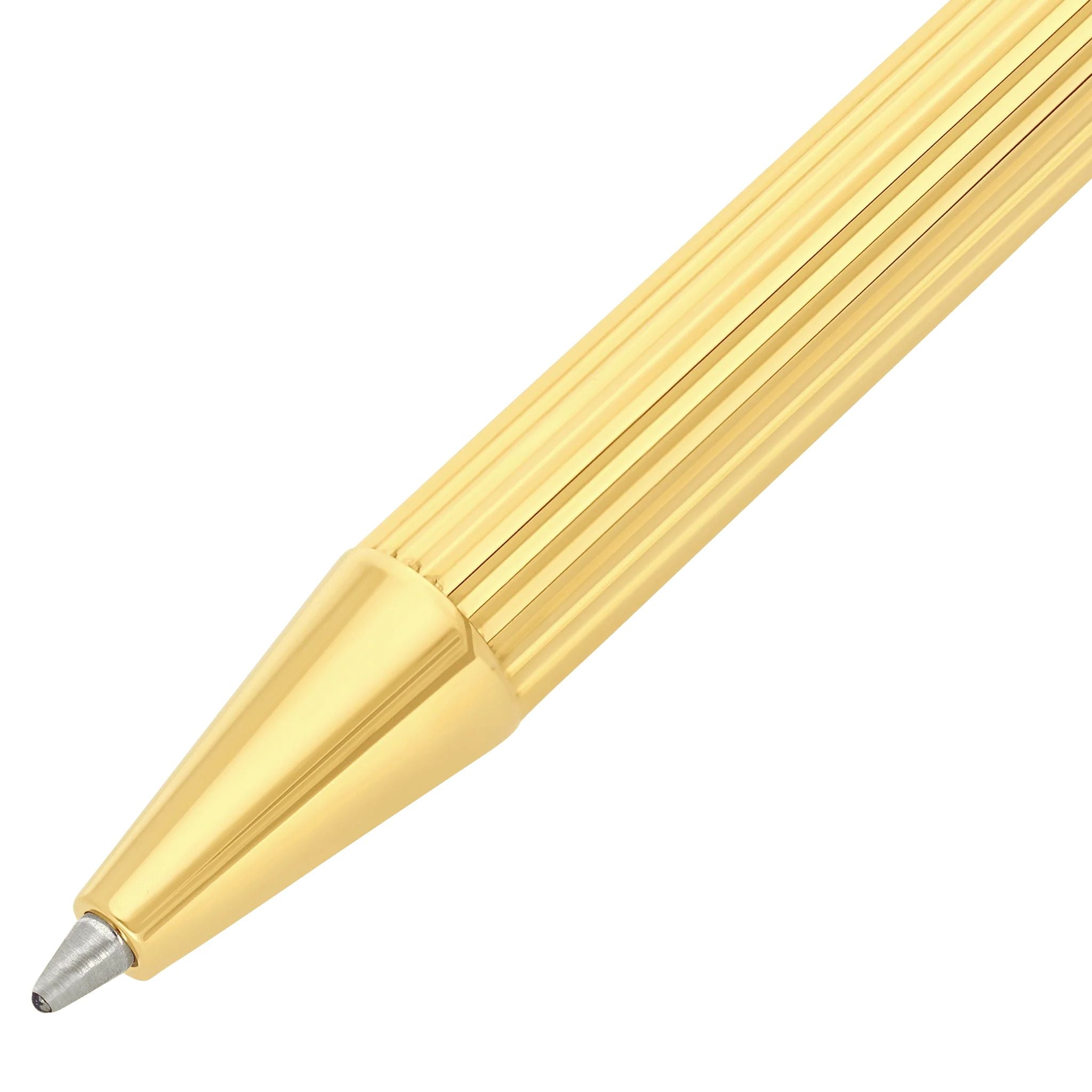 Penna Unisex Dupont Classique Sfera Acciaio Dorato Rosso 045078N