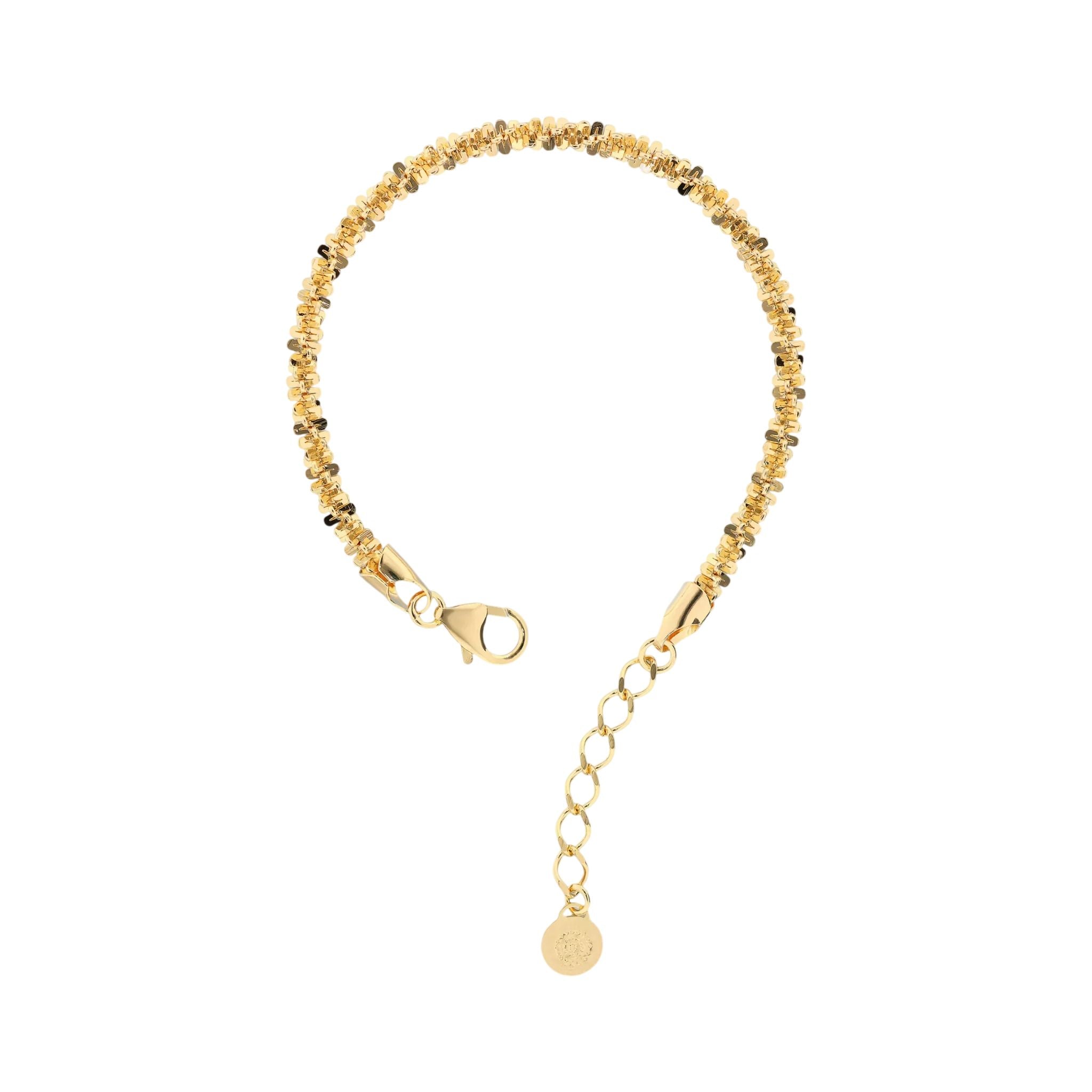 Bracciale Donna Etrusca Bronzo Dorato Catena Sfaccettata WSET00881.YG