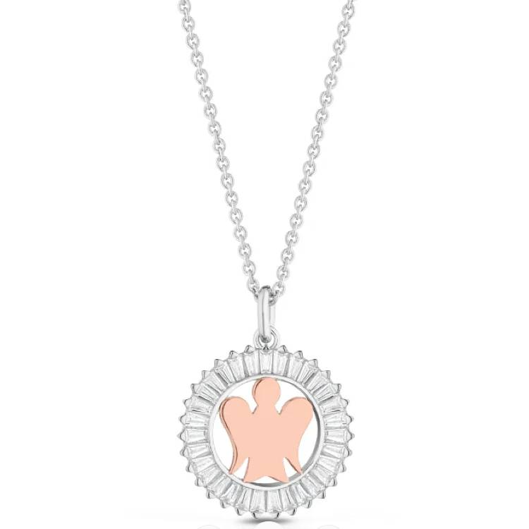 Collana Donna Roberto Giannotti Argento 925 Pendente Angelo Rosè GIA484