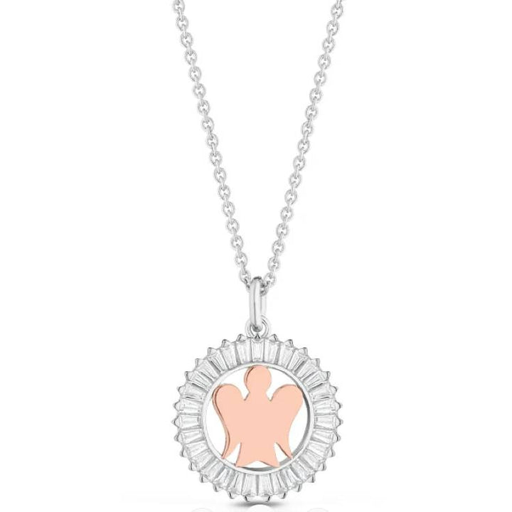 Collana Donna Roberto Giannotti Argento 925 Pendente Angelo Rosè GIA484