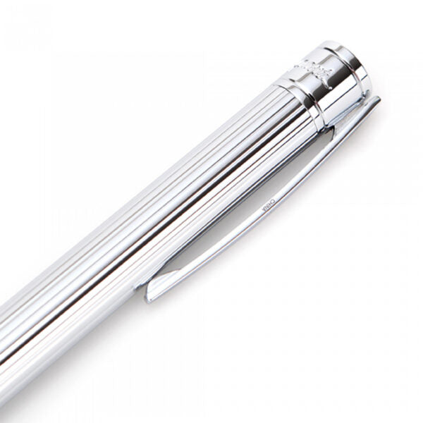 Penna Uomo Dupont D-INITIAL Acciaio Cromato Bianco Roller Nera 265201