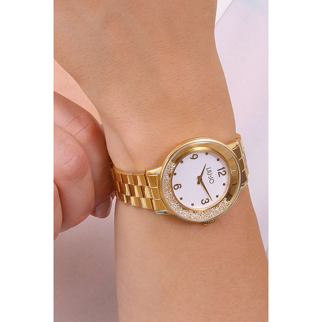 Orologio Donna Liu Jo Luxury Acciaio Dorato Quarzo Zirconi Dancing TLJ2058