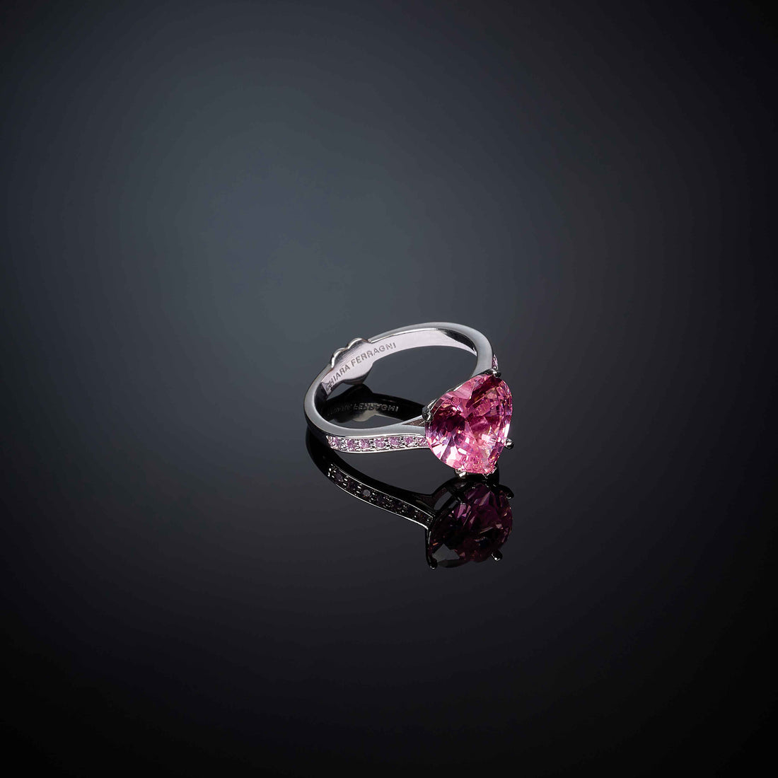 Anello Donna Chiara Ferragni Acciaio Zircone Rosa Cuore J19AVF02018
