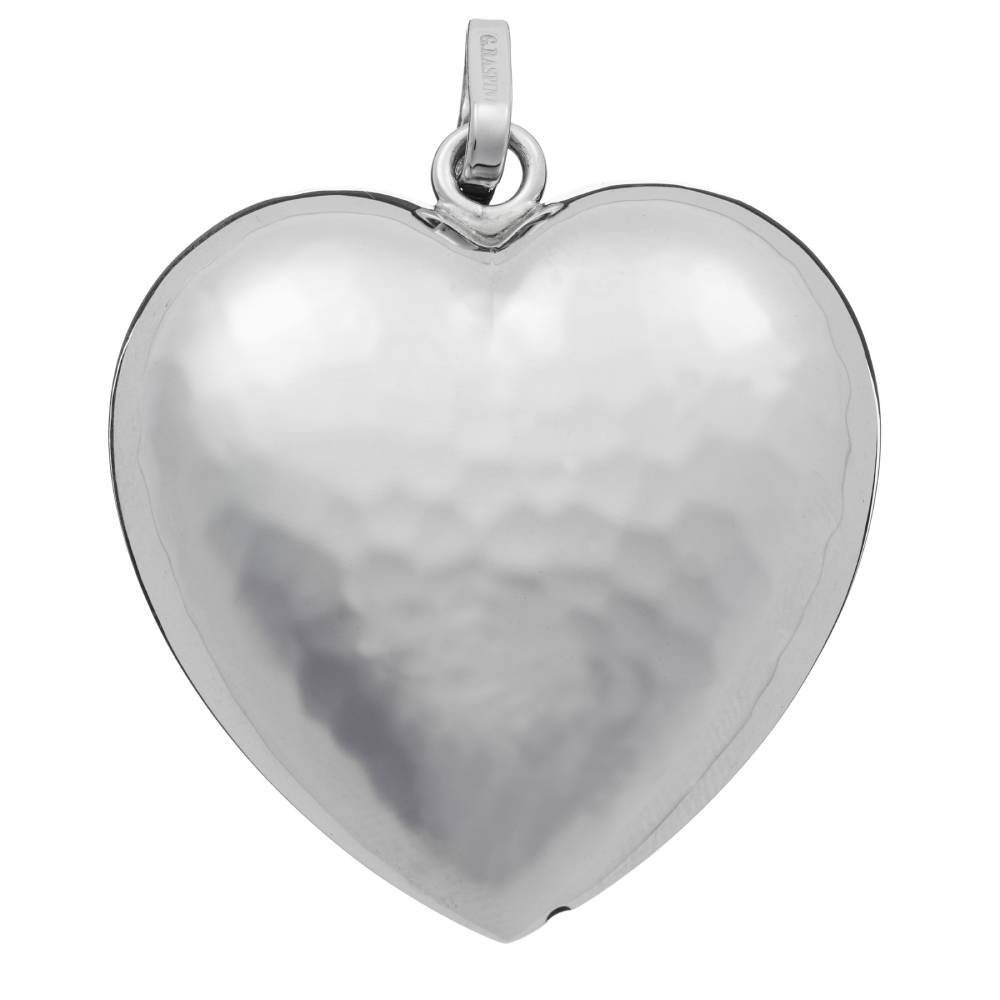 Charm Donna Giovanni Raspini Argento 925 Cuore Martellato Piccolo Fatto A Mano 06926