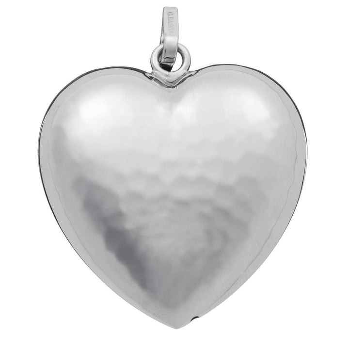 Charm Donna Giovanni Raspini Argento 925 Cuore Martellato Piccolo Fatto A Mano 06926