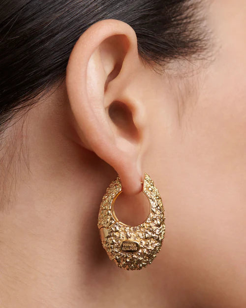 Orecchini Donna PDPaola Argento Dorato Texture Marina AR01-B85-U