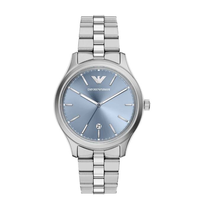 Orologio Uomo Emporio Armani Acciaio Quarzo Data Azzurro AR11748