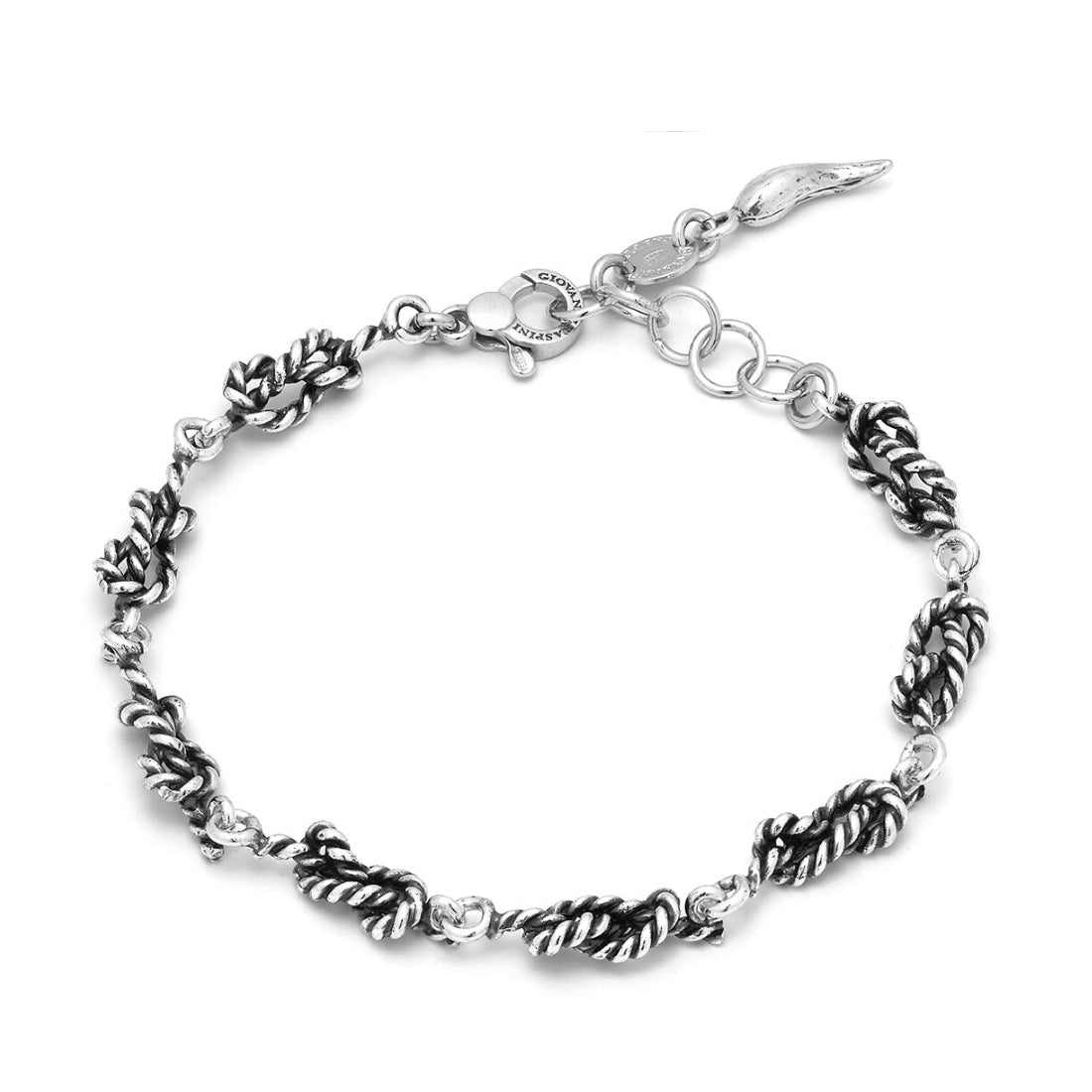 Bracciale Uomo Giovanni Raspini Argento 925 Intrecciato Nodo Marinaro 08485