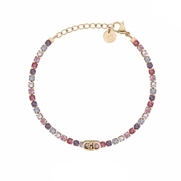 Bracciale Donna Liu Jo Acciaio Tennis Zirconi Magenta Multicolor LJ3219