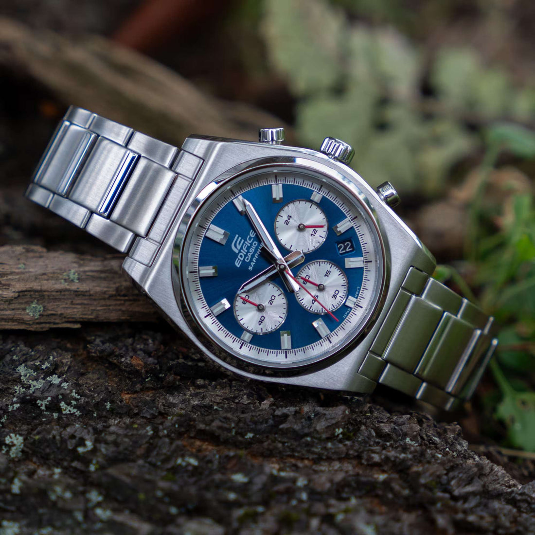 Orologio Uomo Casio Edifice Acciaio Cronografo Azzurro EFB-730D-2AVUEF