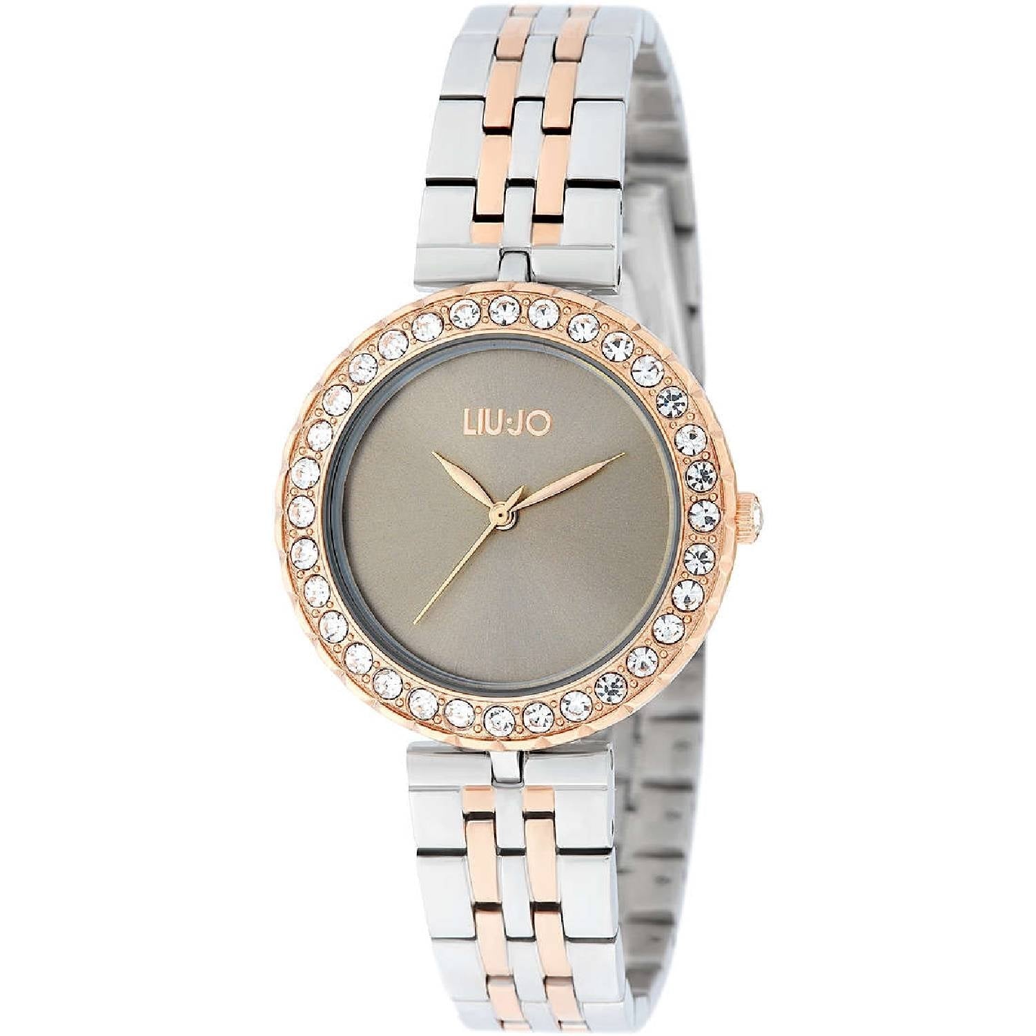 Orologio Donna Liu Jo Acciaio Bicolore Solo Tempo Quarzo Crystal Chic TLJ1707