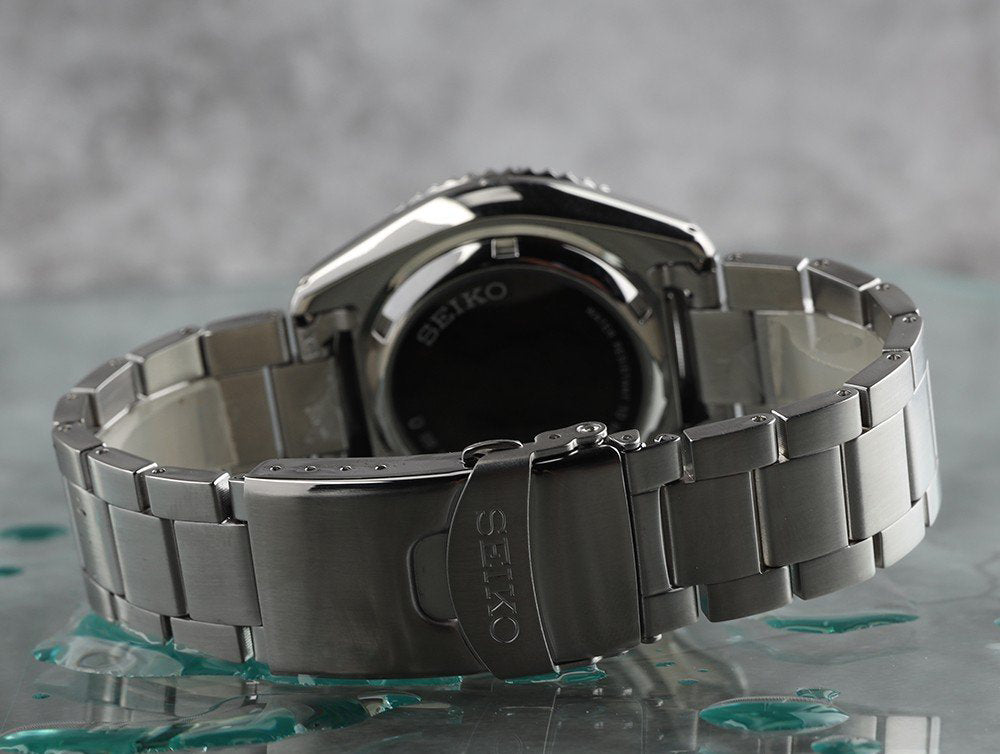 Orologio Uomo Seiko 5 Acciaio Time Sonar Automatico Doppia Data SRPJ45K1