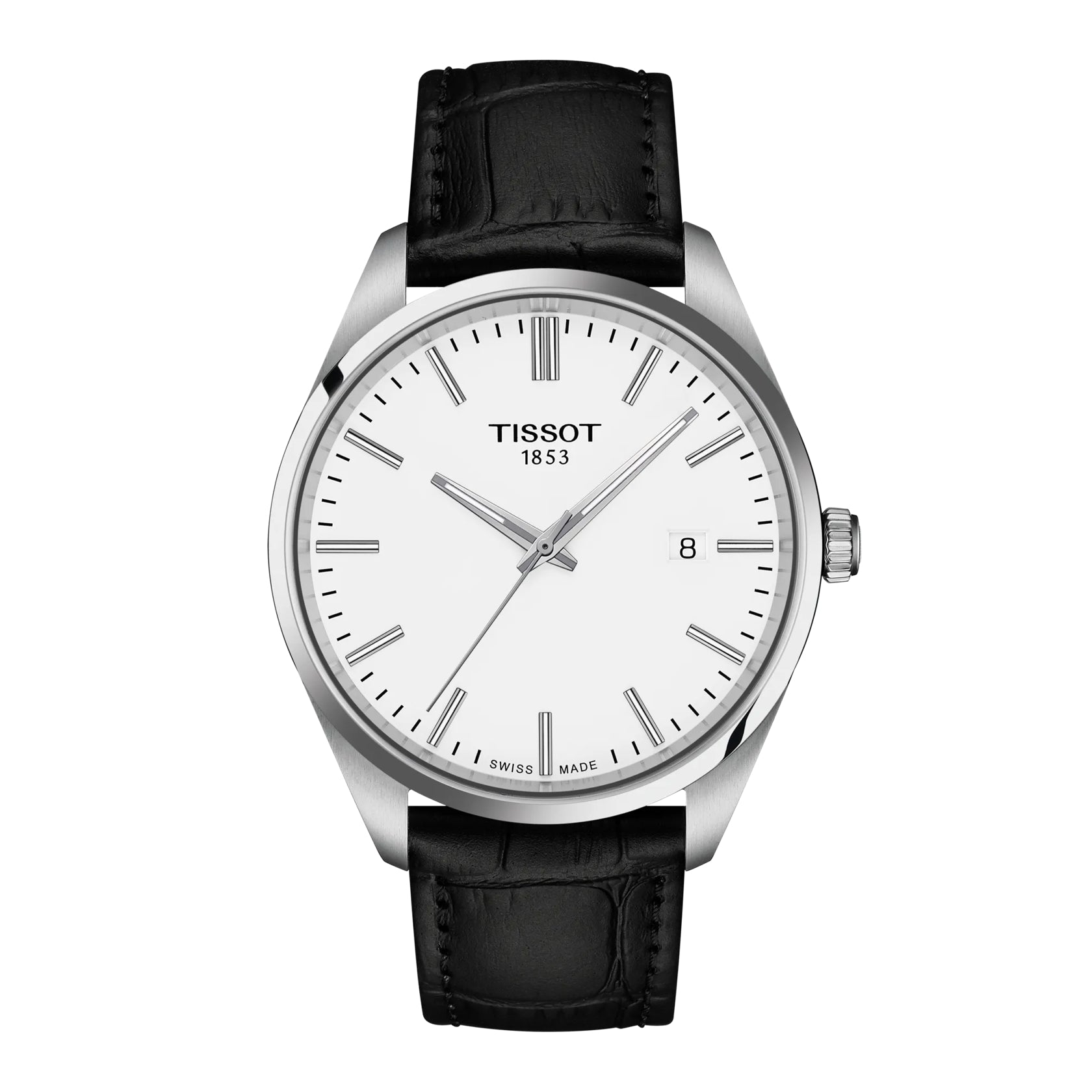 Orologio Uomo Tissot PR100 Acciaio Quarzo Bianco Pelle T1504101601100