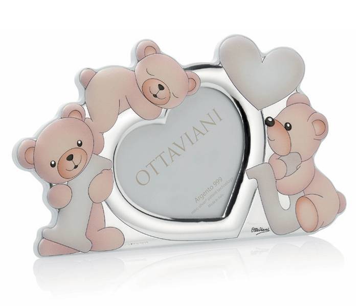 Portafoto Ottaviani Argento 999 Orasacchiotti I Love You 7029P